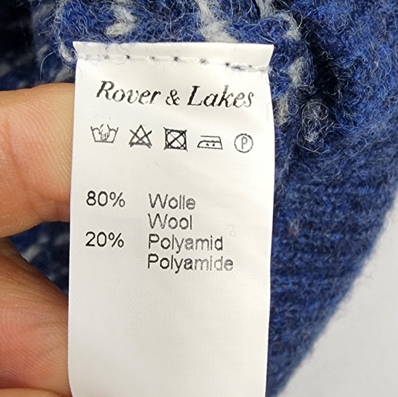 Rover & Lakes Fair Isle Lambswool blend 1/4 Zip Pullover Sweater 56 XXL - Picture 6 of 6
